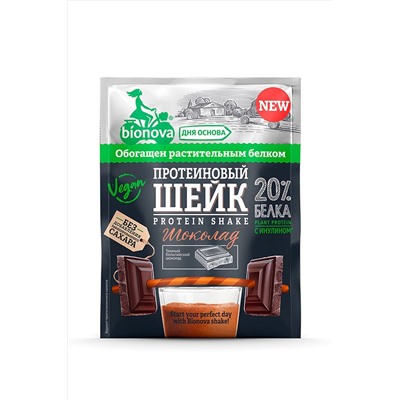 Шейк протеиновый с Шоколадом "Bionova" 25г ЭКОПРОДУКТЫ, 1189813