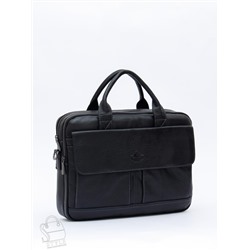 Портфель мужской кожаный 0883Z black Zinimsk  в Новосибирске