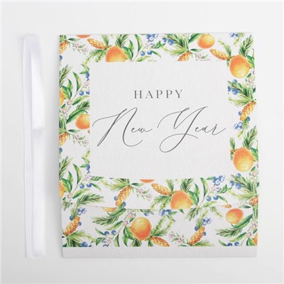 Коробка подарочная новогодняя складная «Мандарины», 20×18×5 см, Новый год