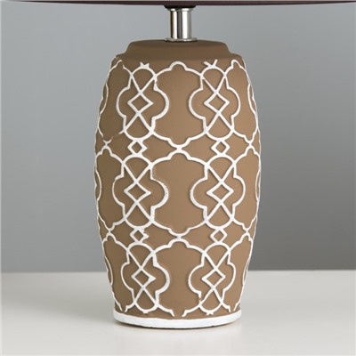 Настольная лампа «Камила» Е14 40 Вт кофейно-белый 22×22×35 см RISALUX