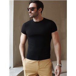 Футболка slim fit из премиального хлопка с эластаном