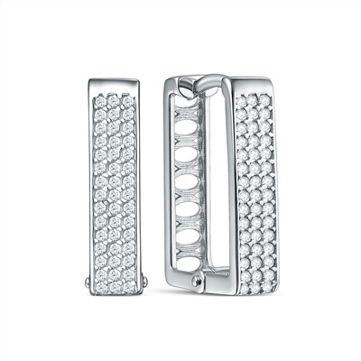 Кольцо из серебра с фианитами родированное 201984-FA11