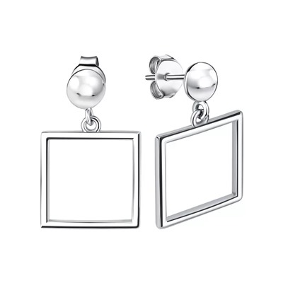 Серьги из серебра без вставки, Л-10073