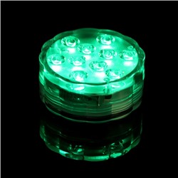Светильник подводный с ПДУ, 10 LED, 3 Вт, IP68, RGB, от батареек 3хAAA