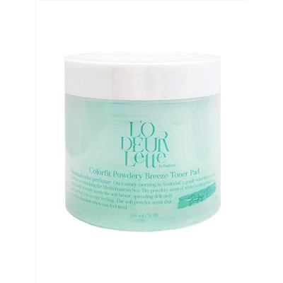 LODEURLETTE Тонер-пэды для чувствительной и сухой кожи лица / In England Colorfit Powdery Breez, 150 мл