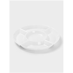 Менажница 5 ячеек Wilmax, d=24.5 см, фарфор, белая