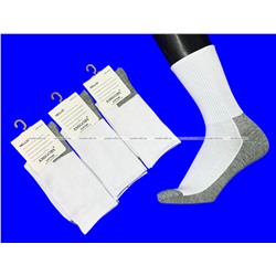 AMIGOBS ВЫСОКИЕ белые носки (серая подошва)  арт. 1372