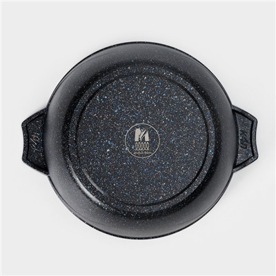 Кастрюля «Гранит Star» Induction Pro, 4л, d=24 см, h=12,2 см, стеклянная крышка, индукция, тёмно-синий