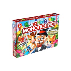 Игра настольная «Юный Монополист», 2-4 игрока, 4+
