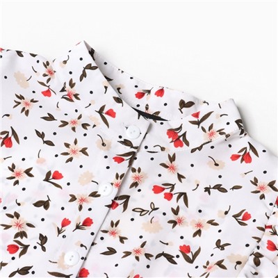 Платье мини женское с рюшами MIST, размер 46, белое