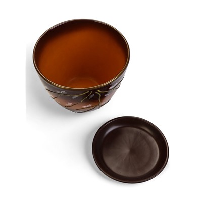 Горшок для цветов «Миндаль », 8 л, d=30 см, h=23 см, с поддоном, керамика, коричневый