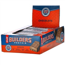 Clif Bar, Builder's, протеиновый батончик, шоколад, 12 батончиков по 68 г (2,40 унции)