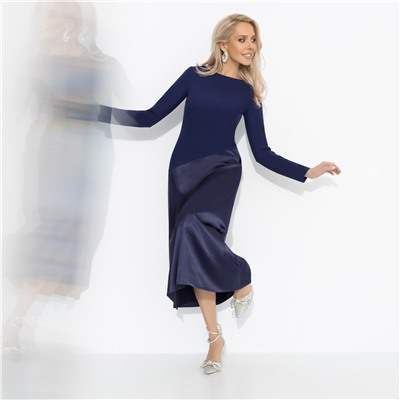 Платье комбинированное с шёлком, Нежная утонченность (моя мудрость)