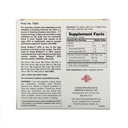 American Health, Royal Brittany, масло первоцвета вечернего, 1300 мг, 2 флакона, 60 мягких таблеток в каждом