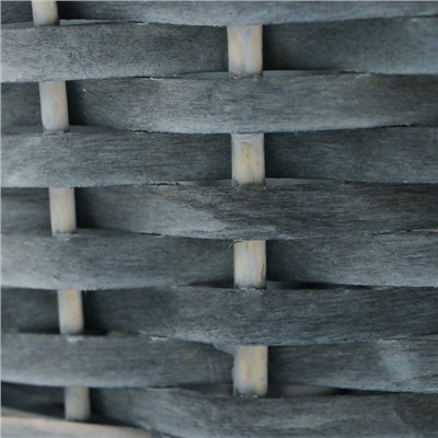 Корзина плетёная для хранения, ива, круглая, серая, голубая, набор 3 шт., Greengo