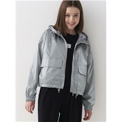 Куртка текстильная с полиуретановым покрытием для девочек (ветровка)