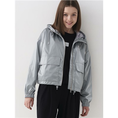 Куртка текстильная с полиуретановым покрытием для девочек (ветровка)