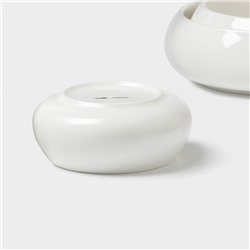 Салатники Magistro OliveQueen, 1500/800/450 мл, набор 3 шт., фарфор, белые