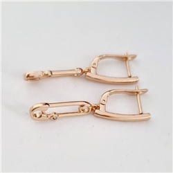 Серьги коллекция "Xuping" покрытие позолота,вставка: фианиты, Х000465898, арт.001.209