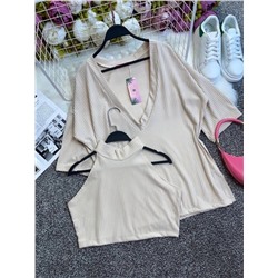 Комплект- двойка (топик + накидка)