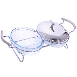 24155 Мармит двойной со свеч.1,5+1,5 л. MB (х4)