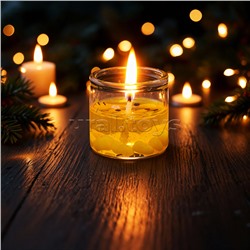 Набор свечей гелевых (6шт х 3*3см) в стаканчике, с блёстками