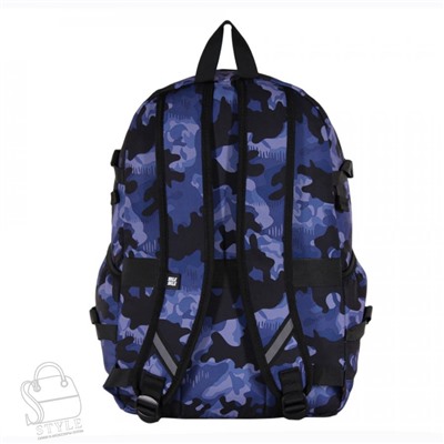 Рюкзак мужской текстильный 199P black blue Sikail