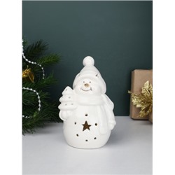 Фигурка Снеговик с подсветкой 13 см новогодний / YZ24719 /уп 48/LED
