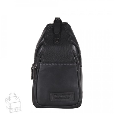 Рюкзак мужской кожаный 3014-1TR black Tough Ruder