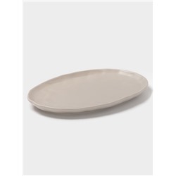 Блюдо сервировочное Magistro Potter, 33×22.8×2.5, фарфор, овольное, светло-серое