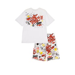 Комплект трикотажный для мальчиков: фуфайка (футболка), шорты