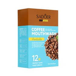 Ополаскиватель для полости рта в стиках со вкусом кофе, 20 шт. по 10 мл