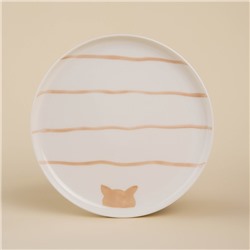 Тарелки SL Home «Гато», d=24 см, набор 2 шт., фарфор, белые