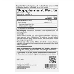 Lake Avenue Nutrition,  Пробиотик в мини-таблетках, 2 штамма здоровых бактерий, 1 млрд КОЕ, 30 маленьких мягких таблеток