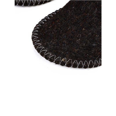 Тапочки для бани, шерсть 100%, серые, «Добропаровъ»