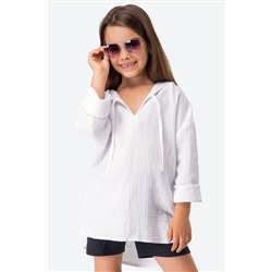 Детская хлопковая пляжная туника из муслина Happyfox