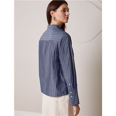 Блузка свободного силуэта в полоску из 100 % хлопка