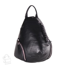 Рюкзак женский кожаный 18153 black Polina&Eiterou