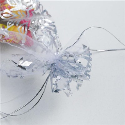 Мешочек подарочный органза «С Новым годом!», 10×12 см ± 1.5 см