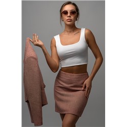 Женский твидовый костюм с юбкой Happyfox