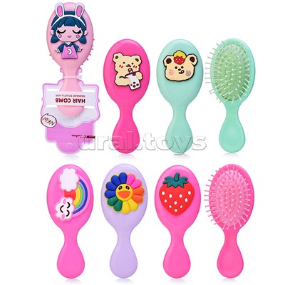 Расческа-мини массажная "Зверушки" Микс