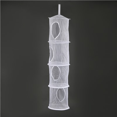 Корзина подвесная для игрушек, 4 секции, 27×27×92 см, МИКС