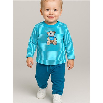 Комплект детский трикотажный для мальчиков: фуфайка (футболка с длинными рукавами), брюки