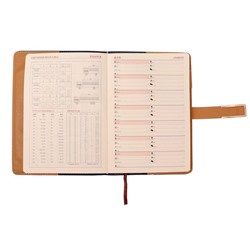 УЦЕНКА Ежедневник недатированный Calligrata, А5, в линейку, с хлястиком, 100 листов, обложка ПВХ, синий