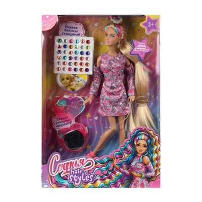 Кукла София 29 см (руки и ноги сгиб, акс,) в коробке