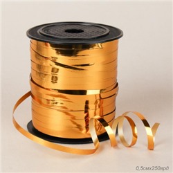 Лента декоративная 0,5см х 250 ярд / ZH24-003gold /уп 100/золото