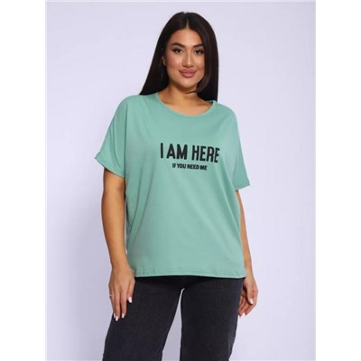 Футболка сзади удлиненная Арт. 726 (Оливковый)