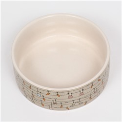 Миска керамическая «Кроличьи игрушки» 300 мл, 11.5×5 см, бело-серая