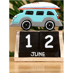 Календарь настольный «Машинка», 11×5×14 см, дерево