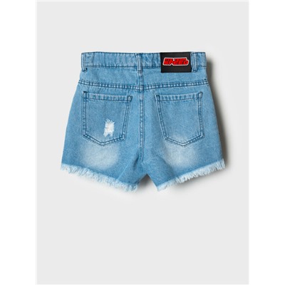 Шорты текстильные джинсовые для девочек